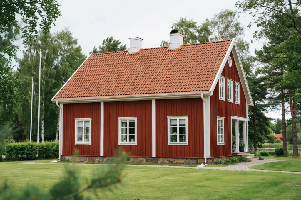 oml ggning av tegeltak p villa i m rrum blekinge